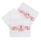 Jogo de Lençol para Berço Malha Amiguinhos Rosa - Colibri Jogo de Lençol para Berço Malha Amiguinhos Rosa - Colibri