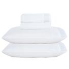 Jogo De Lençol Quadri Casal 4 Peças Micropercal 300 Fios Bordado - Branco - 100% Poliéster