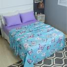 Jogo de Lençol Queen 4 Peças Estampado COZZILAR - Malha 100% Algodão, Toque Delicado e Elegância para Seu Quarto