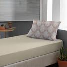 Jogo De Lençol Solteiro 2 Pçs 100% Algodão Slim Creme 88 x 188 x 30 cm