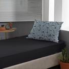 Jogo De Lençol Solteiro 2 Pçs 100% Algodão Slim Preto 88 x 188 x 30 cm