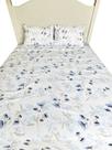 Jogo de Lençol Solteiro 2 Peças Tulipada Azul Roupa de Cama Percal 100% Algodão