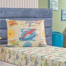 Jogo De Lençol Solteiro Bouti Kids Estampado 2 Peças Dino Jogo De Lençol Solteiro Bouti Kids Estampado 2 Peças Dino