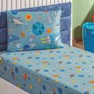 Jogo de Lençol Solteiro Bouti Kids Infantil Estampado 2 peças - Astronauta