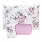 Jogo De Lençol Solteiro Manta Soft Com Elástico 2 Peças - Flores Rosa