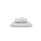 Jogo de Lençol Versatile Ponto Palito Simples 2 Peças Solteiro Micropercal 100% Poliéster - Branco