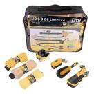 Jogo De Limpeza Automotiva 10 Peças Lith Cor Amarelo E Preto
