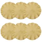 Jogo de Lugares Americanos Grande 38cm Dourado Babado Com 6 Unidades