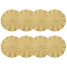 Jogo De Lugares Americanos Para Pratos Com 38cm Babado Dourado - 8 Peças