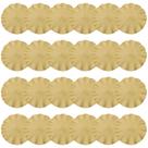 Jogo De Lugares Americanos Redondo Grande 38cm Dourado Com 24 Unidades