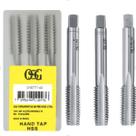 Jogo de Macho 3pçs M6 1,0mm Aço Rápido HSS DIN352 Osg