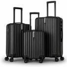 Jogo de Malas de Viagem ABS 3 Peças RZNL Rodas 360 Super Leve com Gancho