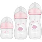 Jogo de Mamadeiras Easy Flow Nuvem 3 Tamanhos Anticólica Atóxico Bico Ultrasoft Buba
