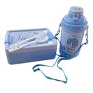 Jogo de marmita infantil com talheres e garrafa de plástico 500ml - Interponte Jogo de marmita infantil com talheres e garrafa de plástico 500ml - Interponte