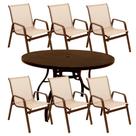 Jogo de Mesa Área de Piscina Externa com 6 Poltronas Jogo de Mesa Área de Piscina Externa com 6 Poltronas