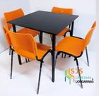 Jogo de mesa com 4 Cadeiras iso laranja Jogo de mesa com 4 Cadeiras iso laranja