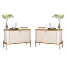 Jogo de Mesa de Cabeceira Sofia Off White Nature Bronze Jogo de Mesa de Cabeceira Sofia Off White Nature Bronze