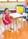 Jogo de Mesa Infantil Com 2 Cadeiras Escolar Creche Atividades Branco