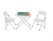 Jogo De Mesa Infantil Com Duas Cadeiras Branca (Caixa)