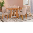 Jogo de Mesa Lopas Sintonia No Glass 170cm 6 Cadeiras