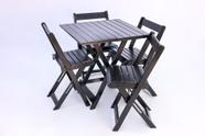 Jogo De Mesa Premium 70x70 C/4 Cadeiras Madeira Dobrável Bar
