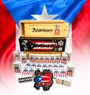 Jogo de Mesa PRK 14 Conjunto de Dominó Porto Rico com Design da Bandeira