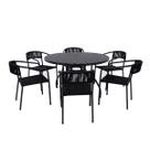 Jogo de Mesa sem Giro Alumínio 6 Cadeiras Lavanda Corda Náutica Jogo de Mesa sem Giro Alumínio 6 Cadeiras Lavanda Corda Náutica