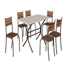 Jogo de Mesa Teixeira Atlanta 140cm 6 Cadeiras