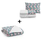 Jogo de Mini Cama Edredom e Lençol Kit com 4 peças Moderno Jogo de Mini Cama Edredom e Lençol Kit com 4 peças Moderno