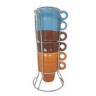 Jogo de Mini Caneca Yangzi Ceramica Mod a 50ml 6 Peças - 24876