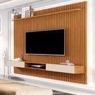 Jogo de Painel Ripado e Nicho 180 Romagna Nature Off White