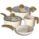 Jogo De Panela 4 Peças Ceramic Antiaderente Vanilla Thika Jogo De Panela 4 Peças Ceramic Antiaderente Vanilla Thika