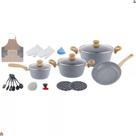 Jogo De Panela Antiaderente De Aluminio Cinza 21 Pçs Maravilhosa! Jogo De Panela Antiaderente De Aluminio Cinza 21 Pçs Maravilhosa!