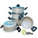 Jogo De Panela Antiaderente Teflon Caçarola Aluminio Grosso 5 peças 16x24cm