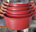 Jogo de Panela de aluminio batido reforçado- 5 panelas- cor vermelho Jogo de Panela de aluminio batido reforçado- 5 panelas- cor vermelho