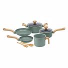 Jogo de Panela de Indução 7 Peças Fundo Triplo e Revestimento Ceramico Mimo Style
