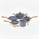 Jogo de Panela de Indução 7 Peças Fundo Triplo e Revestimento Ceramico Mimo Style