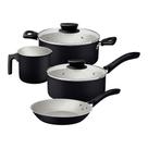 Jogo de panela tramontina linz aluminio preto 4 pecas Jogo de panela tramontina linz aluminio preto 4 pecas