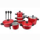 Jogo De Panela Vermelha Panela De Pressão 4.5 L + Talher