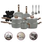 Jogo de Panelas 12 Peças Indução Revestimento Cerâmico Antiaderente Bravia Cookware