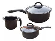Jogo De Panelas 3 Peças Indução Cooktop Lenha E Gás Jogo De Panelas 3 Peças Indução Cooktop Lenha E Gás