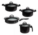 Jogo De Panelas 4 Peças Indução Cooktop Lenha E Gás