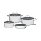 Jogo de Panelas 4 Peças Una Ceramic em Aço Inox Fundo Triplo Tramontina Jogo de Panelas 4 Peças Una Ceramic em Aço Inox Fundo Triplo Tramontina