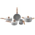 Jogo de Panelas 5 Peças Alumínio Antiaderente Ceramic Life Easy Gris Brinox Ref.4789/126