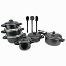 Jogo De Panelas 5 Peças + Panela De Pressão 3 L + Espatulas