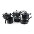 Jogo De Panelas 6 Peças Com Panela De Pressão 4,5L Preto