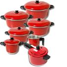 Jogo De Panelas 7 Peças Alumínio Com Panela De Pressão