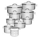 Jogo De Panelas 9 Peças Inox Fundo Triplo Solar Tramontina Jogo De Panelas 9 Peças Inox Fundo Triplo Solar Tramontina