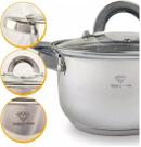 Jogo De Panelas Alemãs de Aço Cirurgico Inox 19 Peças