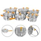 Jogo de Panelas Alumínio Fundido Polido e Frigideira 20 Cm